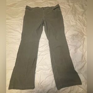 Lands End Dove Gray Fine Wale Corduroy Pants Boot Cut size 22 long